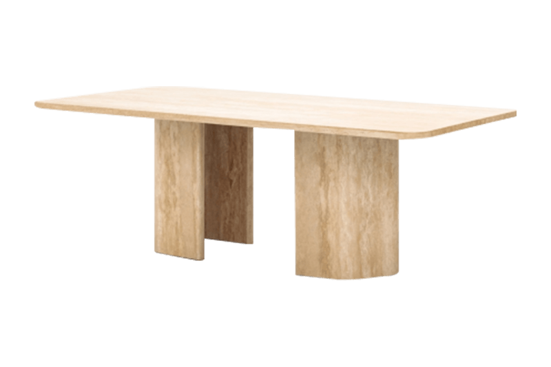 Elegante mesa de comedor de mármol travertino Yayun