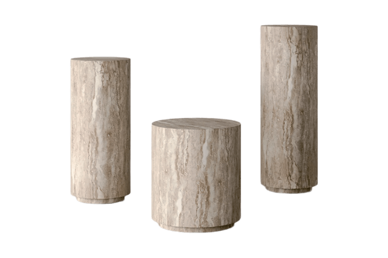 Mesa de esquina combinada de cilindros