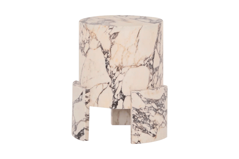 Mesa de esquina de mármol Bulgari multifacética