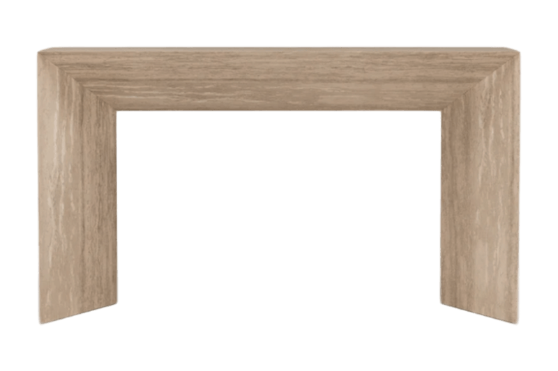 Mesa auxiliar de mármol de patas semicirculares largas