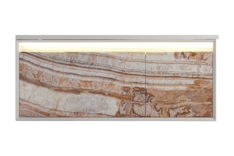 Gabinete decorativo de mármol texturizado