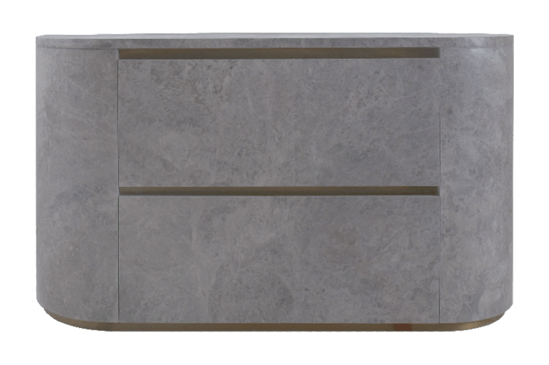 Gabinete simple de mármol en tonos grises