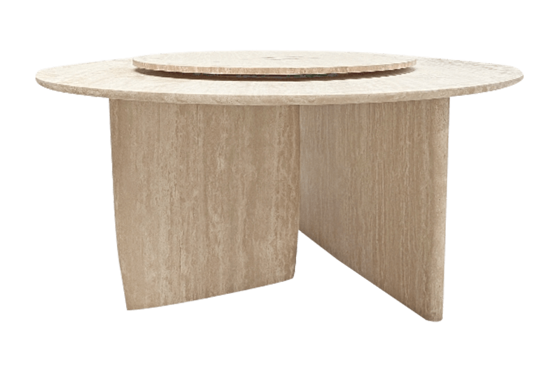 Mesa de mármol de doble cuña con orificio súper blanco simple