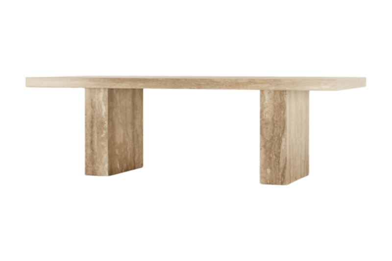 Mesa de comedor de travertino de piedra de Chenghuaiya