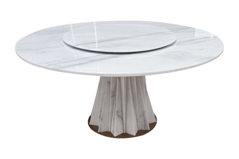 Mesa de mármol turbio arrugado blanco de Carrara