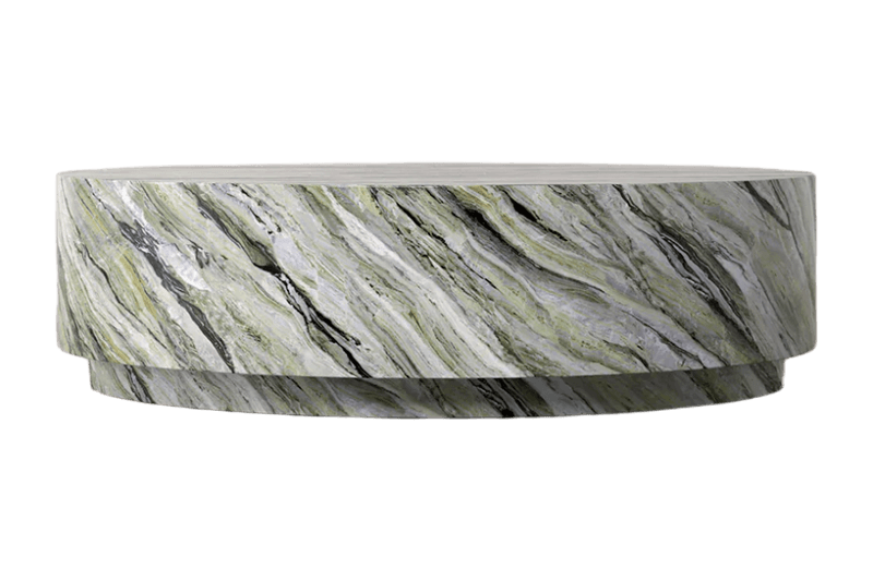 Mesa de café de mármol de piedra de las olas verdes