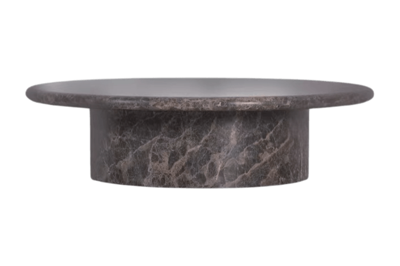 Mesa de centro de mármol roca marrón oscuro
