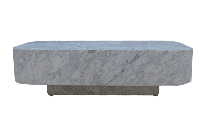 Mesa de centro de mármol jade azul hielo