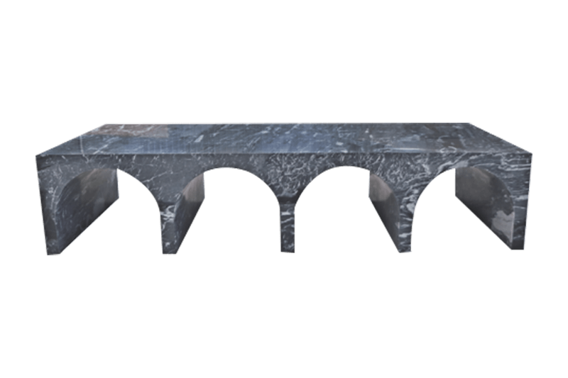 Mesa de centro de mármol arcade gris oscuro