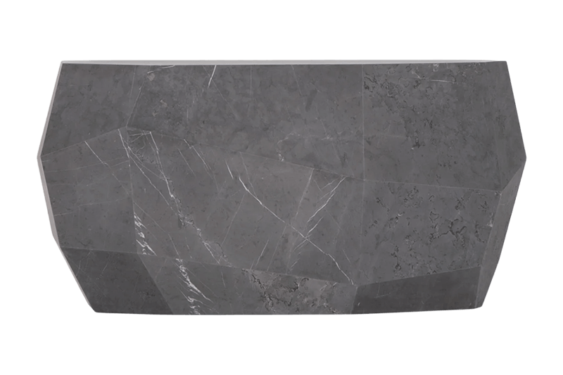 Mesa de centro multifacética de mármol de forma especial
