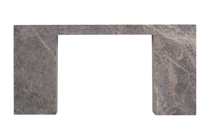 Mesa de mármol estampada con piedra de borde ancho