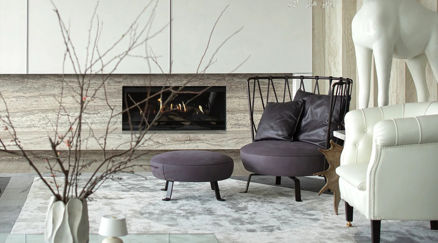 Decoración de paredes de mármol