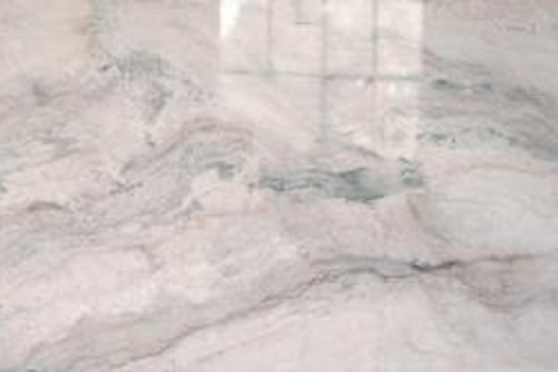 Elegante mesa de mármol blanco y refrescante de doble pilar