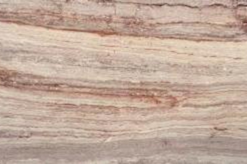 Mesa de mármol marrón claro con plataforma cuadrada